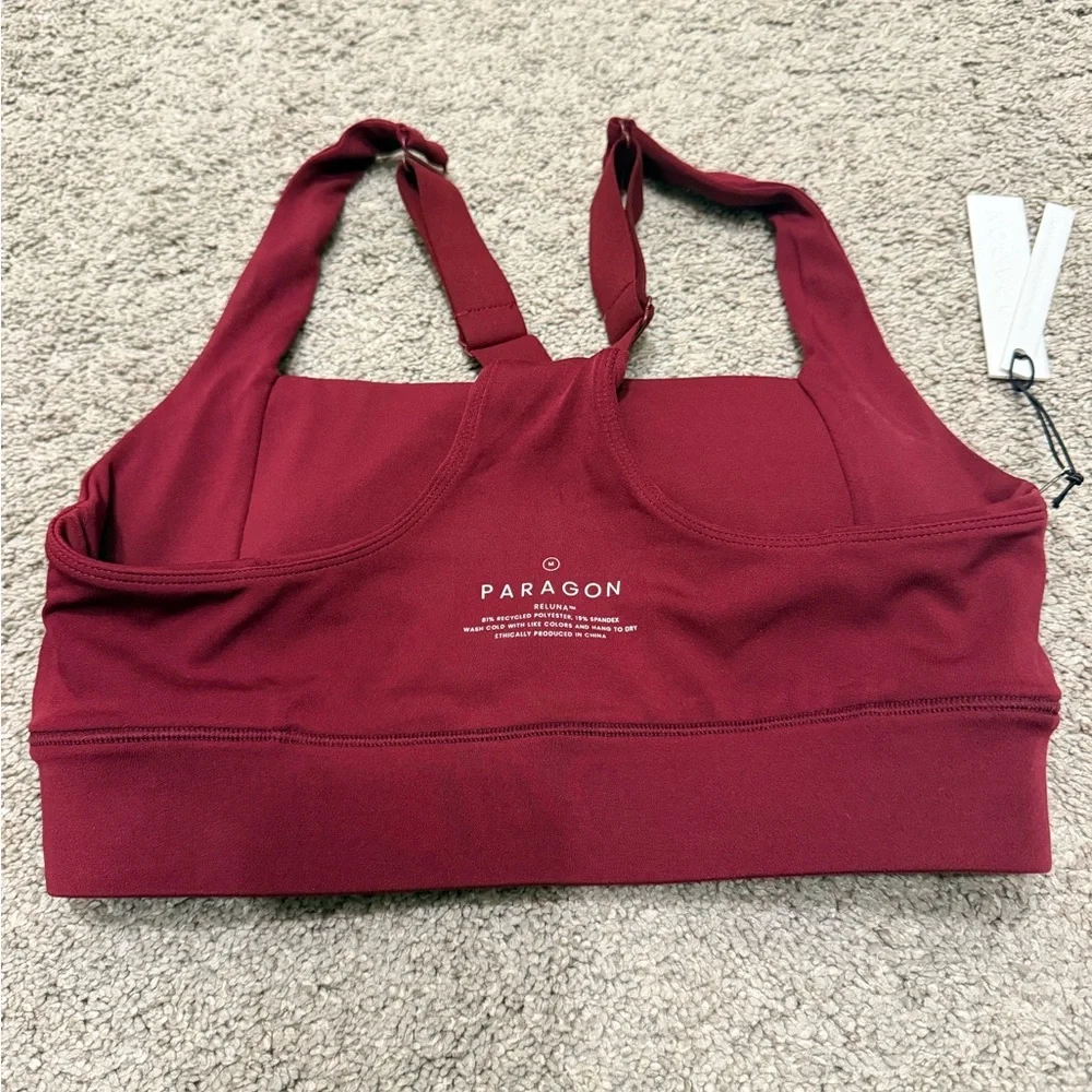 NWT Paragon Reluna Women's Burgundy Sports Bra - Picture 3 of 4